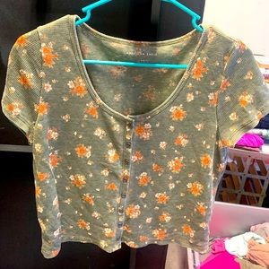 American Eagle Floral Crop Top